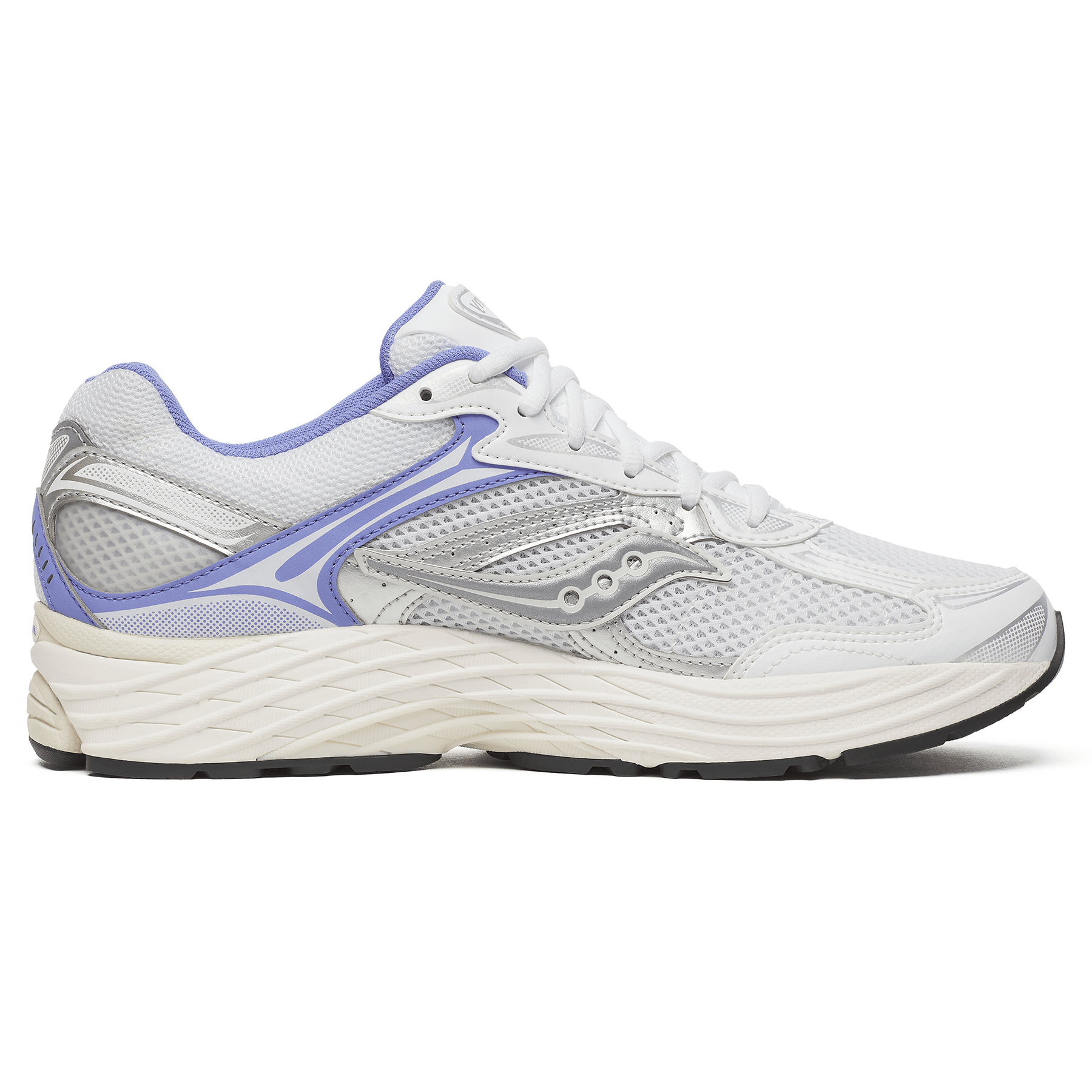 Saucony Progrid Omni 9 'White Purple' — UK 1 — Side View