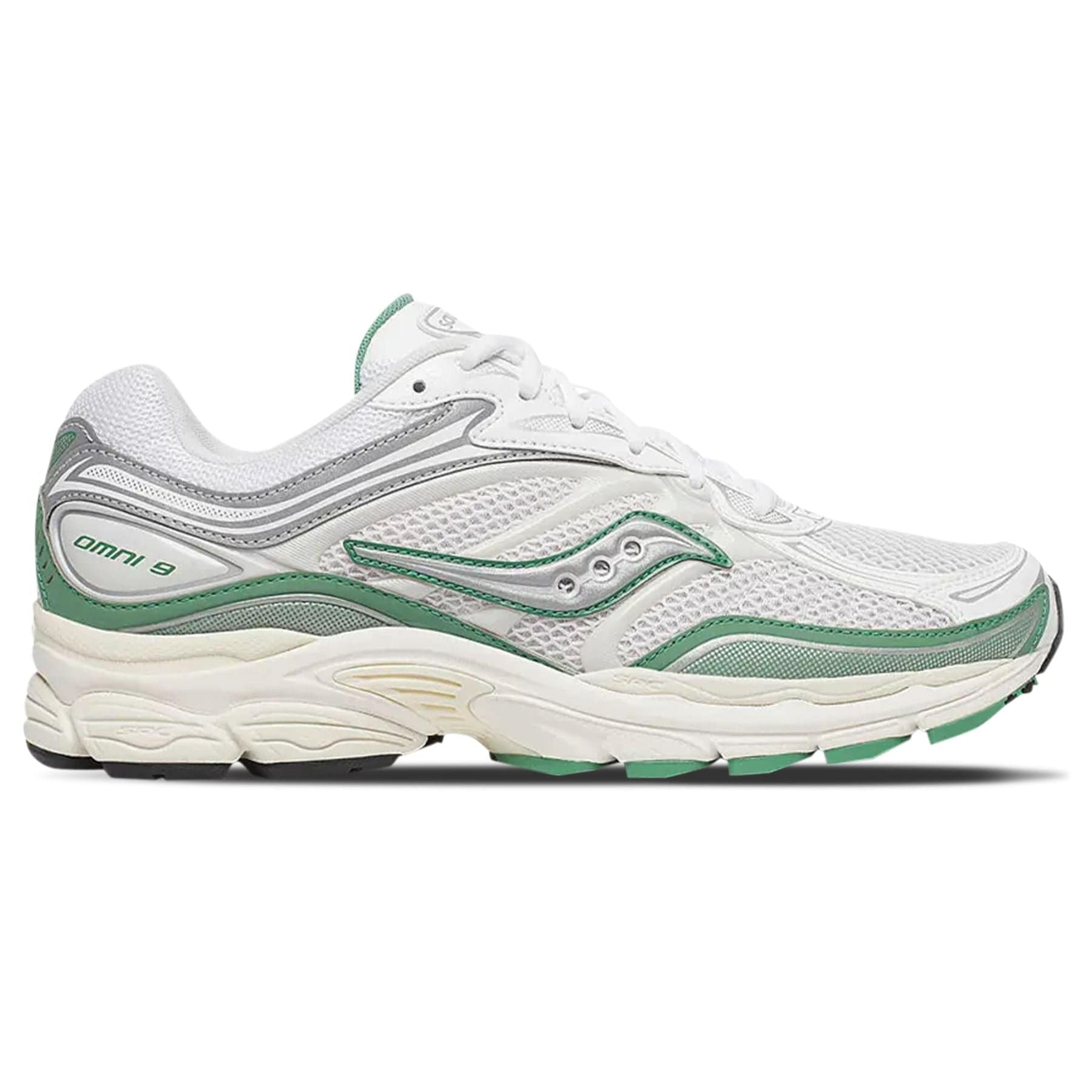 Saucony Progrid Omni 9 'Tomorrow, Meet Yesterday Pack - Green' — UK 1 — Side View