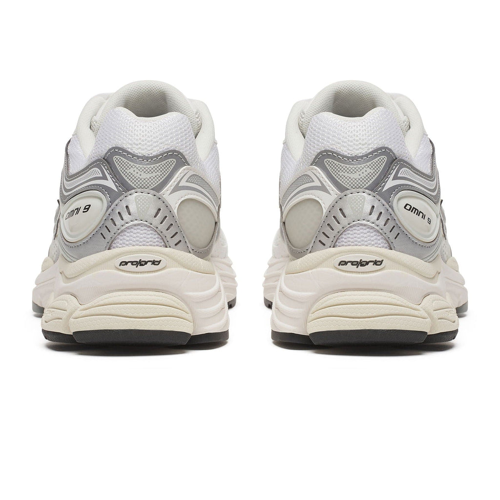 Saucony ProGrid Omni 9 'White Silver' — UK 1 — Top View