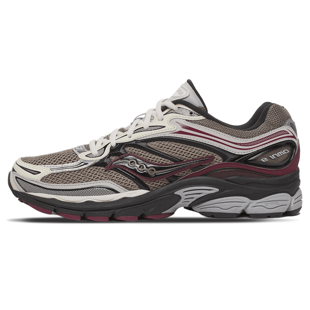 Saucony ProGrid Omni 9 'Tan Maroon' — UK 1 — Front View