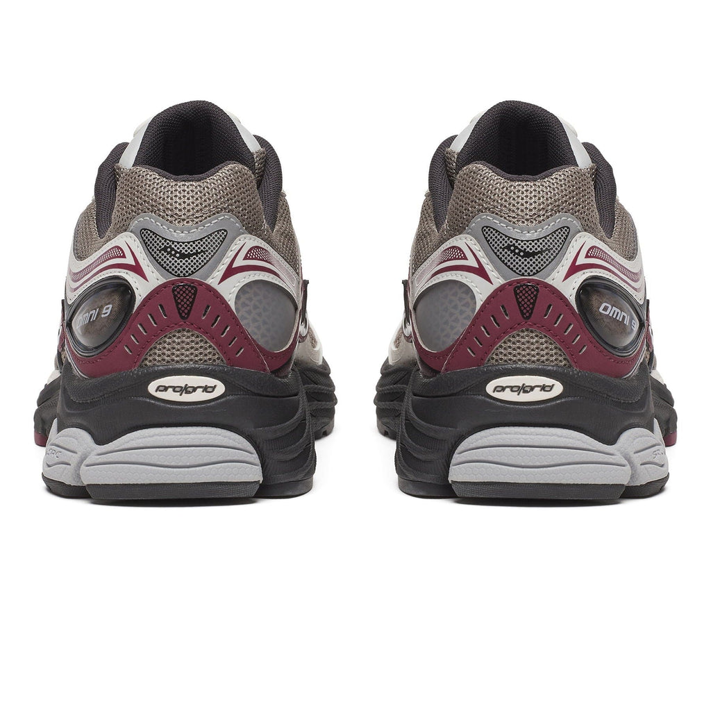 Saucony ProGrid Omni 9 'Tan Maroon' — UK 1 — Top View