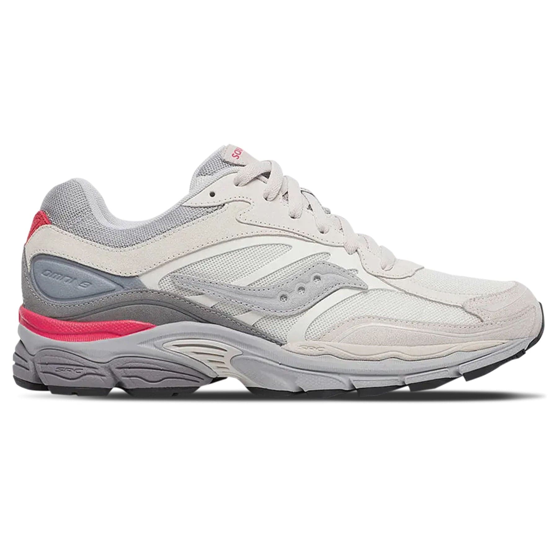 Saucony ProGrid Omni 9 Premium 'Ivory Grey' — UK 1 — Side View