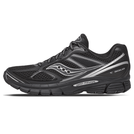 Saucony ProGrid Guide 7 'Black Silver' — UK 1 — Front View