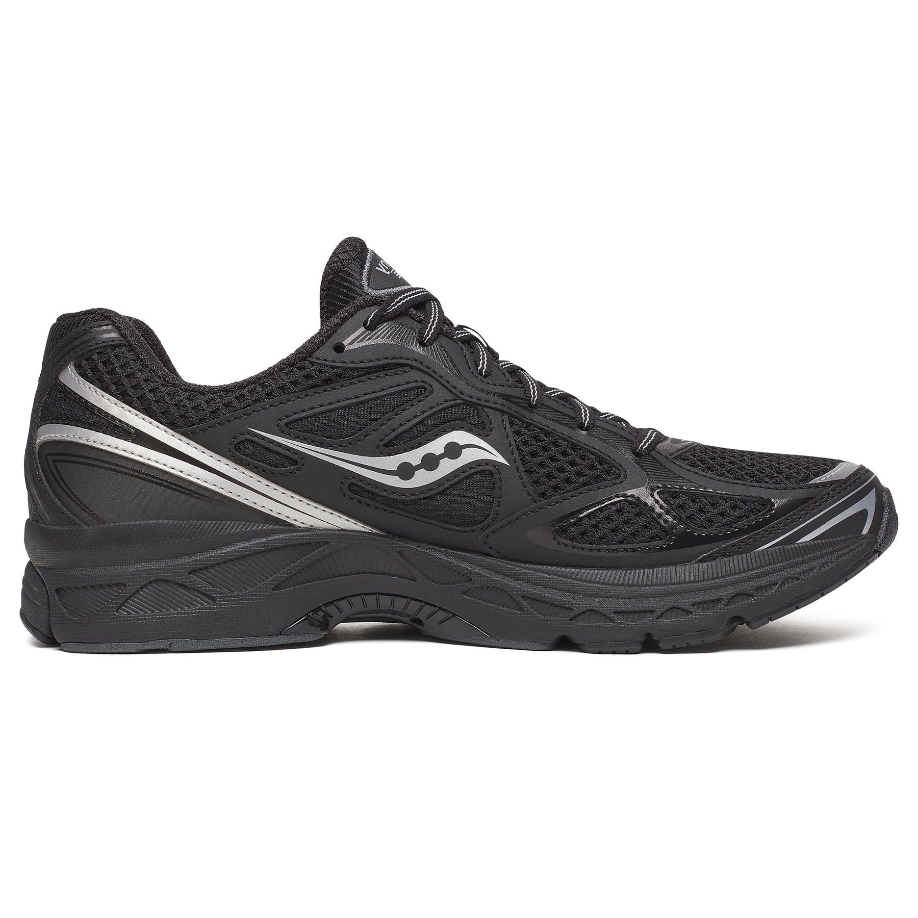 Saucony ProGrid Guide 7 'Black Silver' — UK 1 — Side View