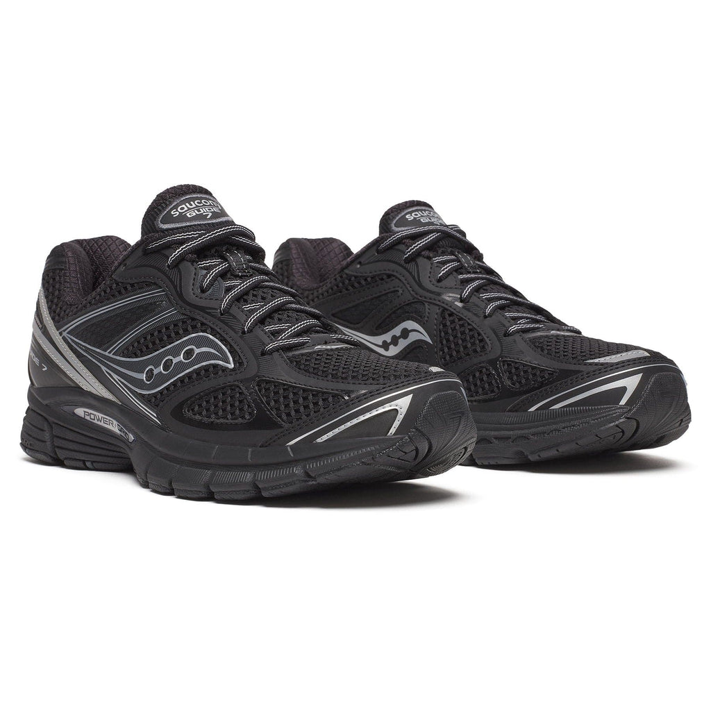 Saucony ProGrid Guide 7 'Black Silver' — UK 1 — Back View