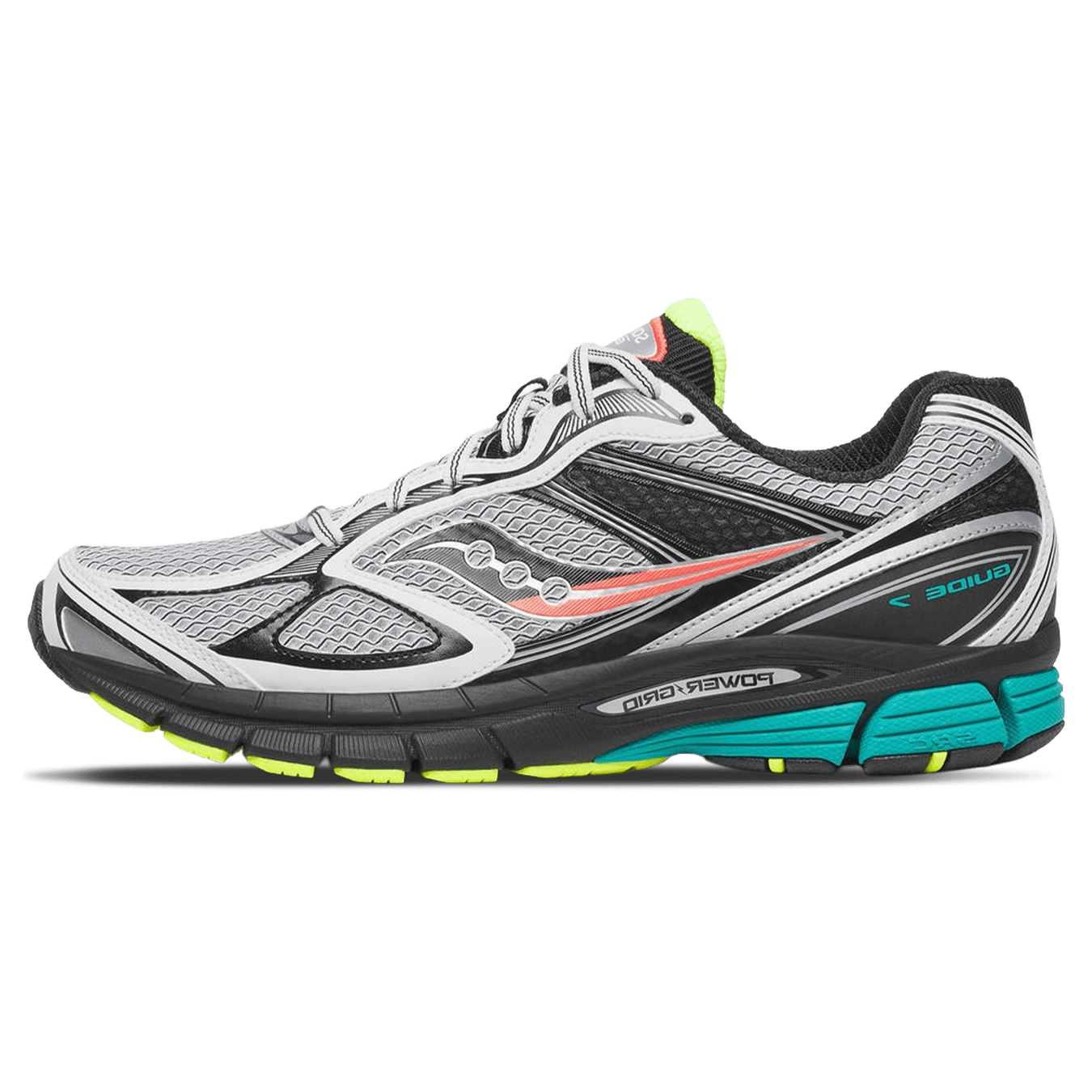 Saucony ProGrid Guide 7 'White Teal Mutant' — UK 1 — Front View