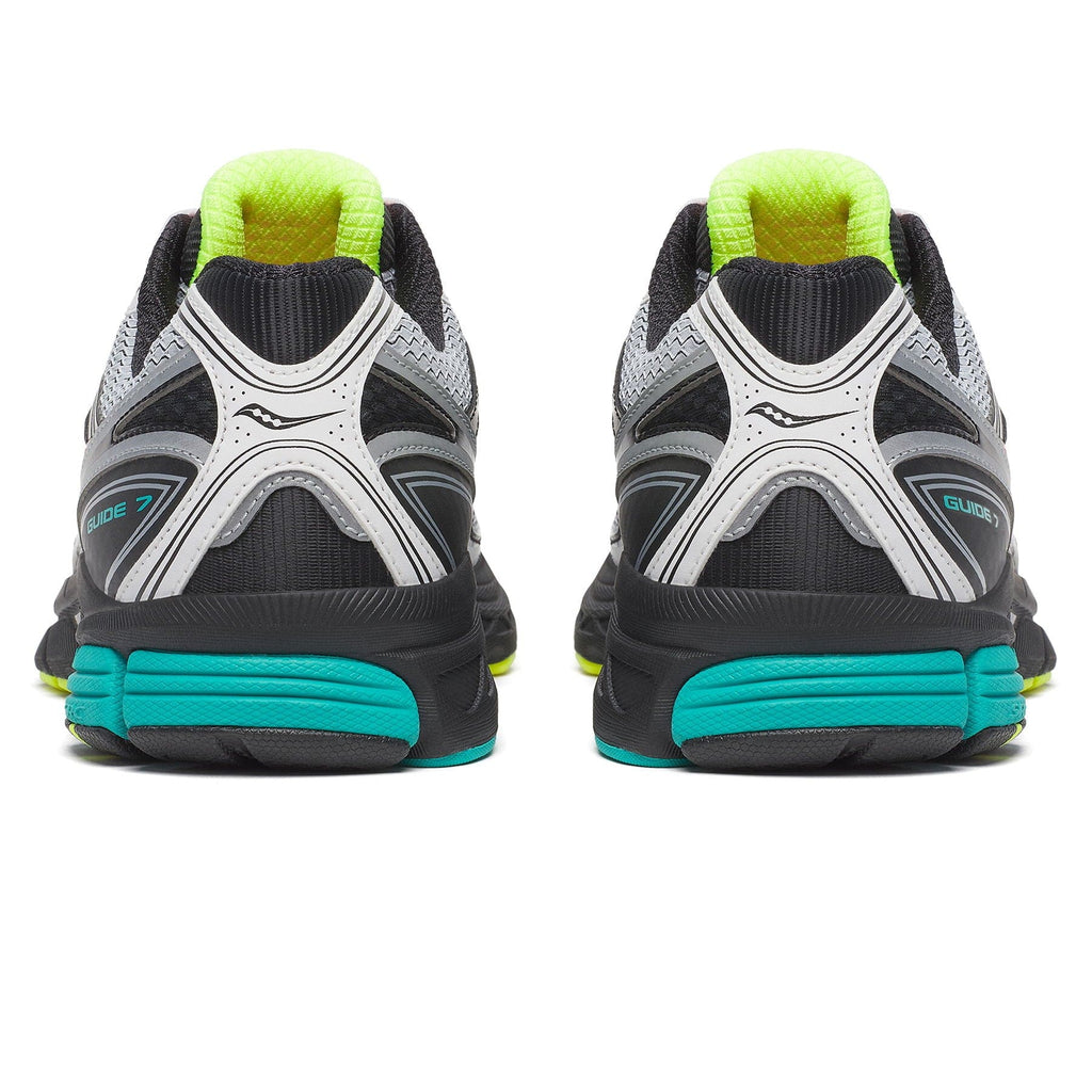 Saucony ProGrid Guide 7 'White Teal Mutant' — UK 1 — Back View
