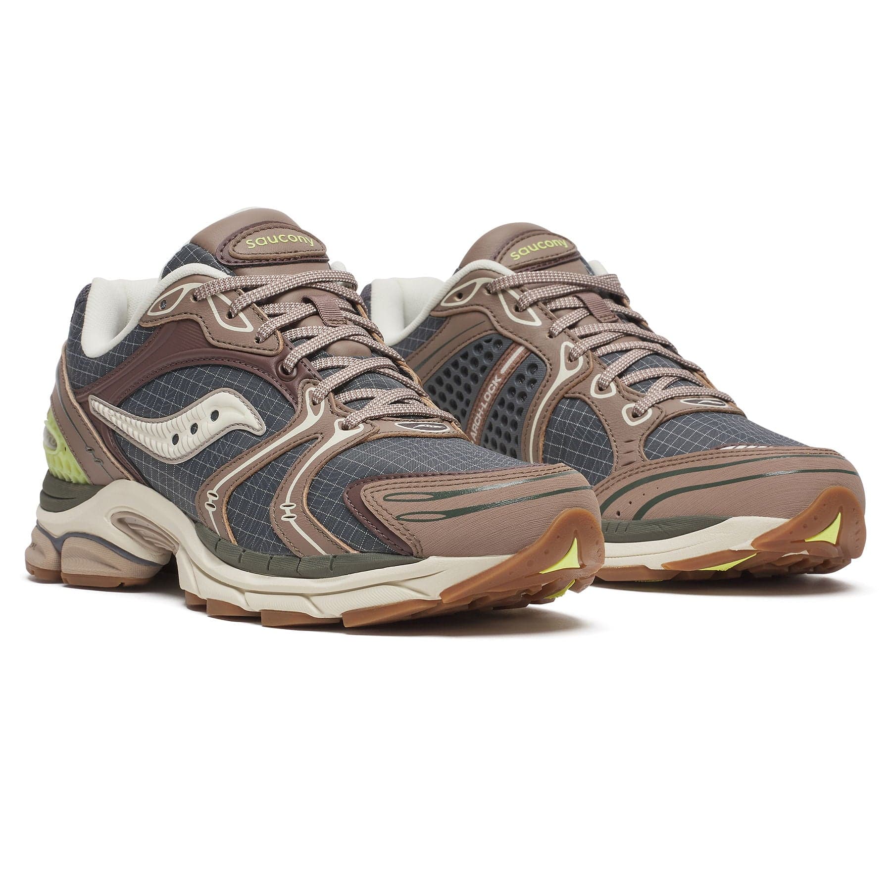 Saucony ProGrid Triumph 4 'Carbon Taupe' — UK 1 — Back View