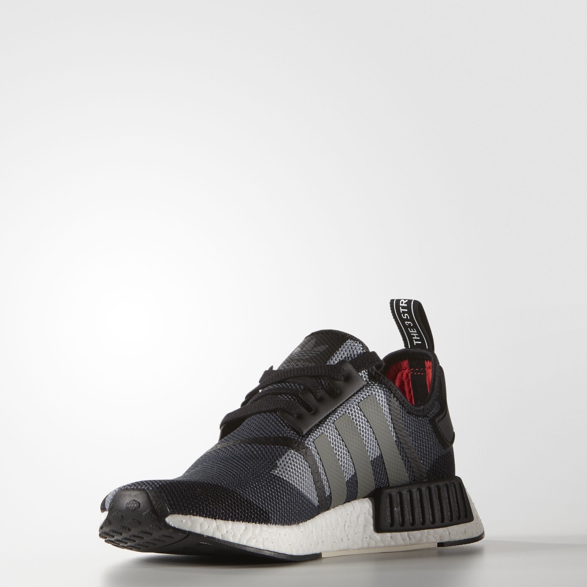ADIDAS NMD R1 - Core Black Chalk White — UK 3.5 | EU 36 | US 4 — Detail View