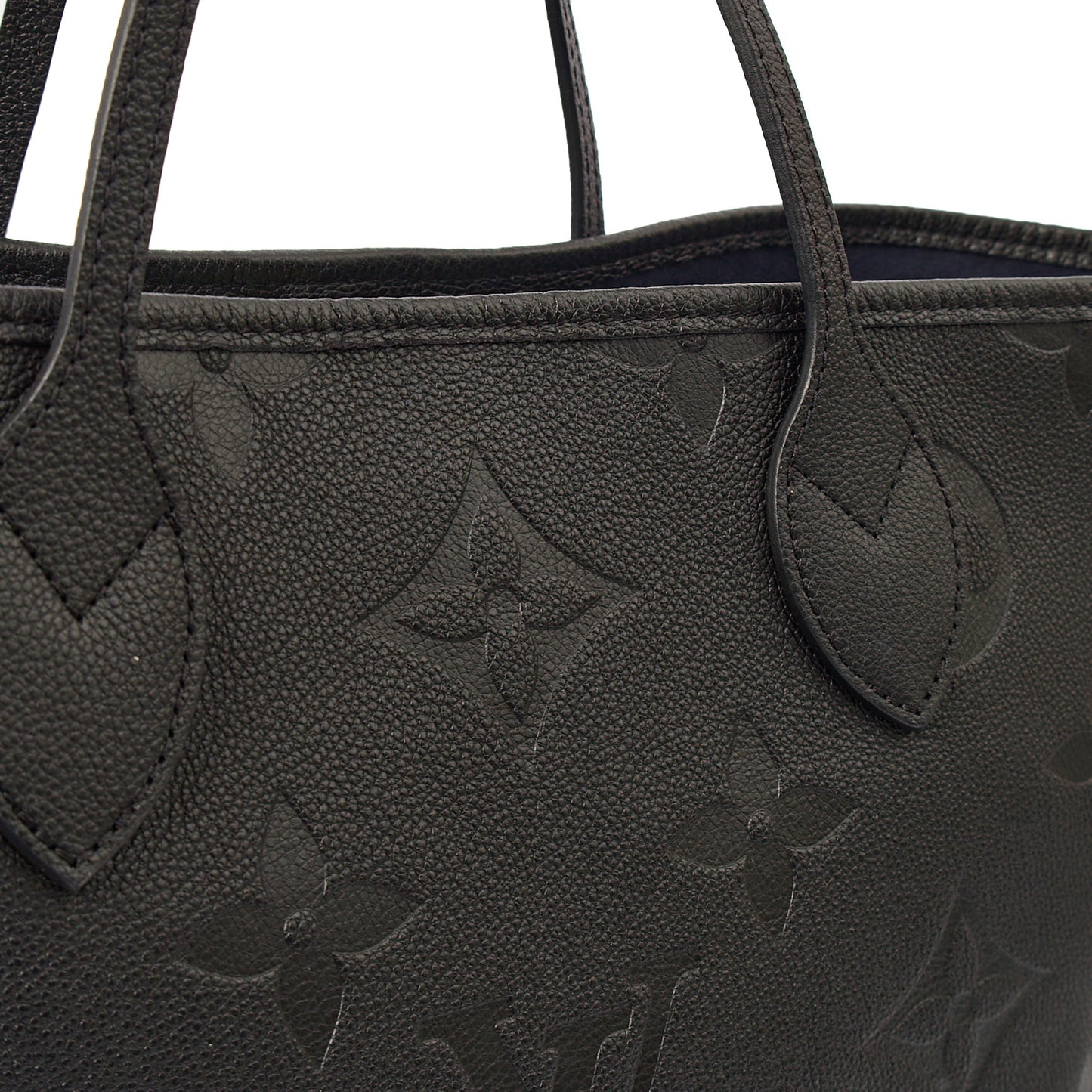Louis Vuitton Tote Neverfull MM in Black, Empreinte Leather — Lifestyle View