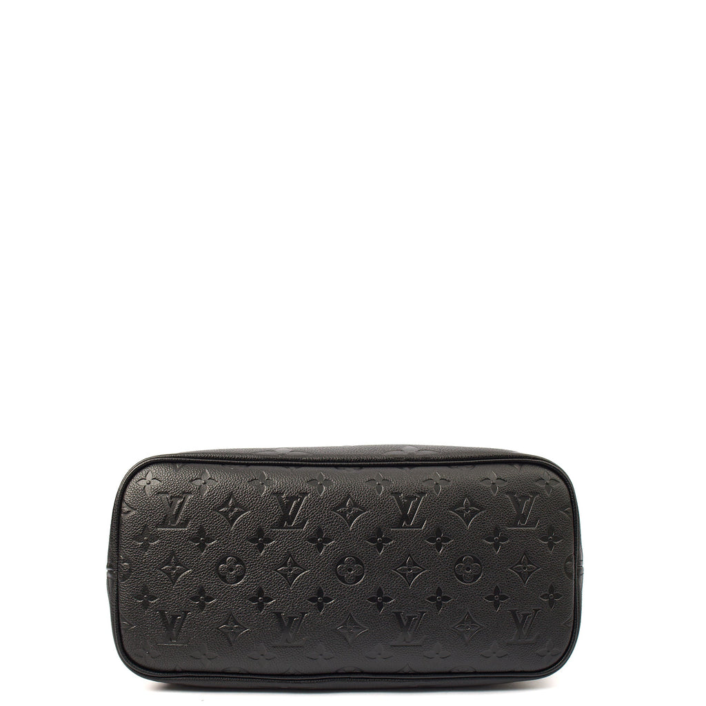 Louis Vuitton Tote Neverfull MM in Black, Empreinte Leather — Detail View