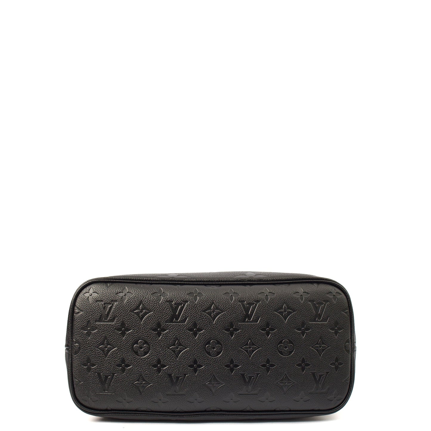 Louis Vuitton Tote Neverfull MM in Black, Empreinte Leather — Detail View