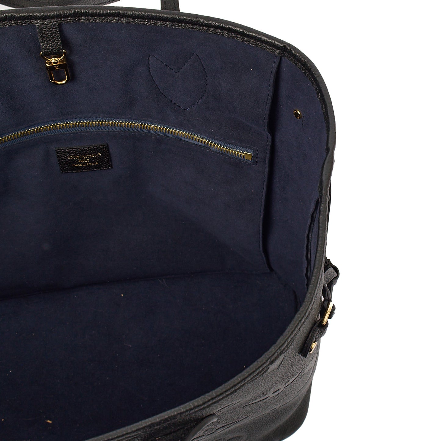Louis Vuitton Tote Neverfull MM in Black, Empreinte Leather — Alternate View 8
