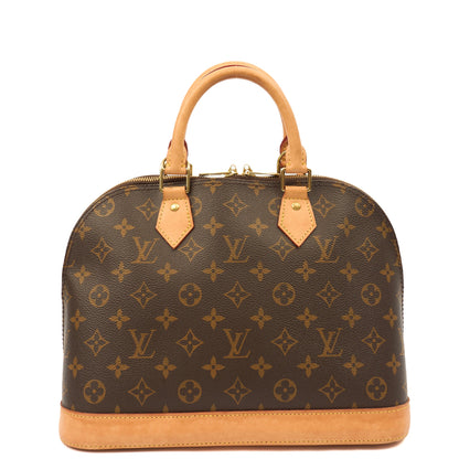 Louis Vuitton Top Handle Alma MM in Monogram, Canvas — Top View