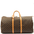 Louis Vuitton Soft Sided Keepall 55 in Monogram, Canvas — Front View