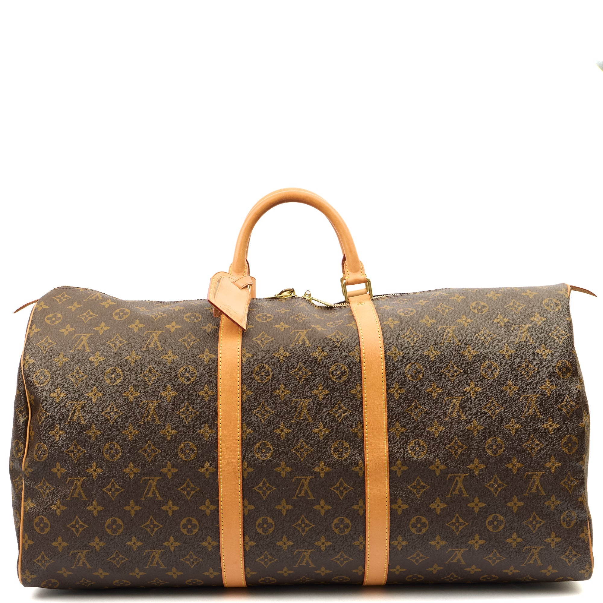 Louis Vuitton Soft Sided Keepall 55 in Monogram, Canvas — Front View