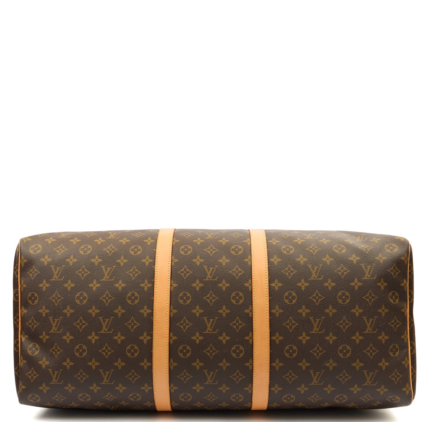 Louis Vuitton Soft Sided Keepall 55 in Monogram, Canvas — Top View