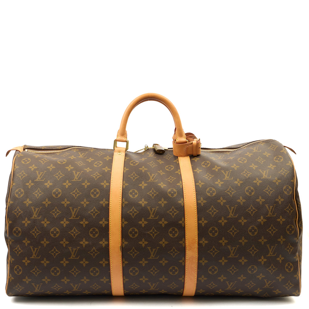 Louis Vuitton Soft Sided Keepall 55 in Monogram, Canvas — Back View