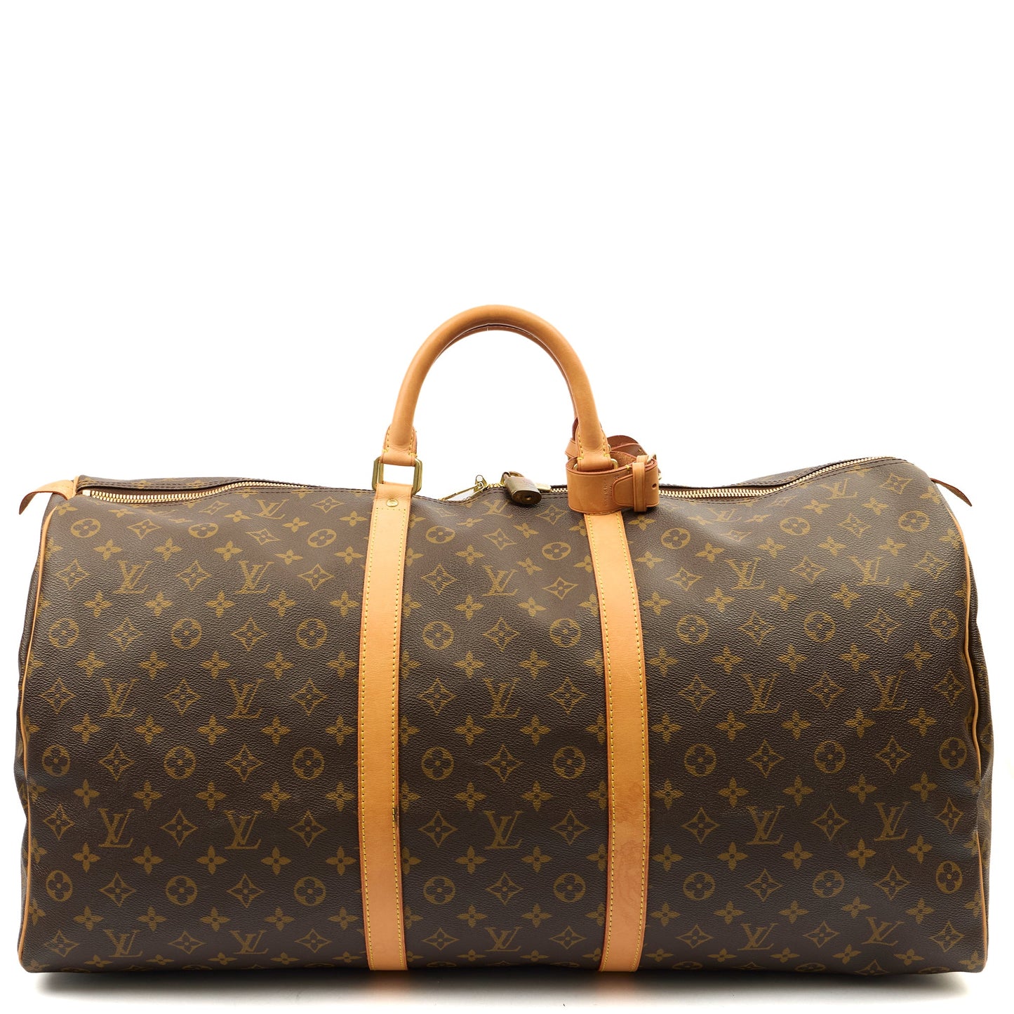 Louis Vuitton Soft Sided Keepall 55 in Monogram, Canvas — Back View