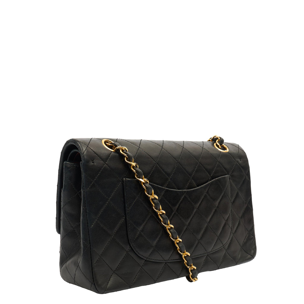 Chanel Shoulder Bag Classic Double Flap - Medium in Black, Lambskin Leather — Alternate View 12