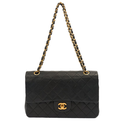 Chanel Shoulder Bag Classic Double Flap - Medium in Black, Lambskin Leather — Lifestyle View