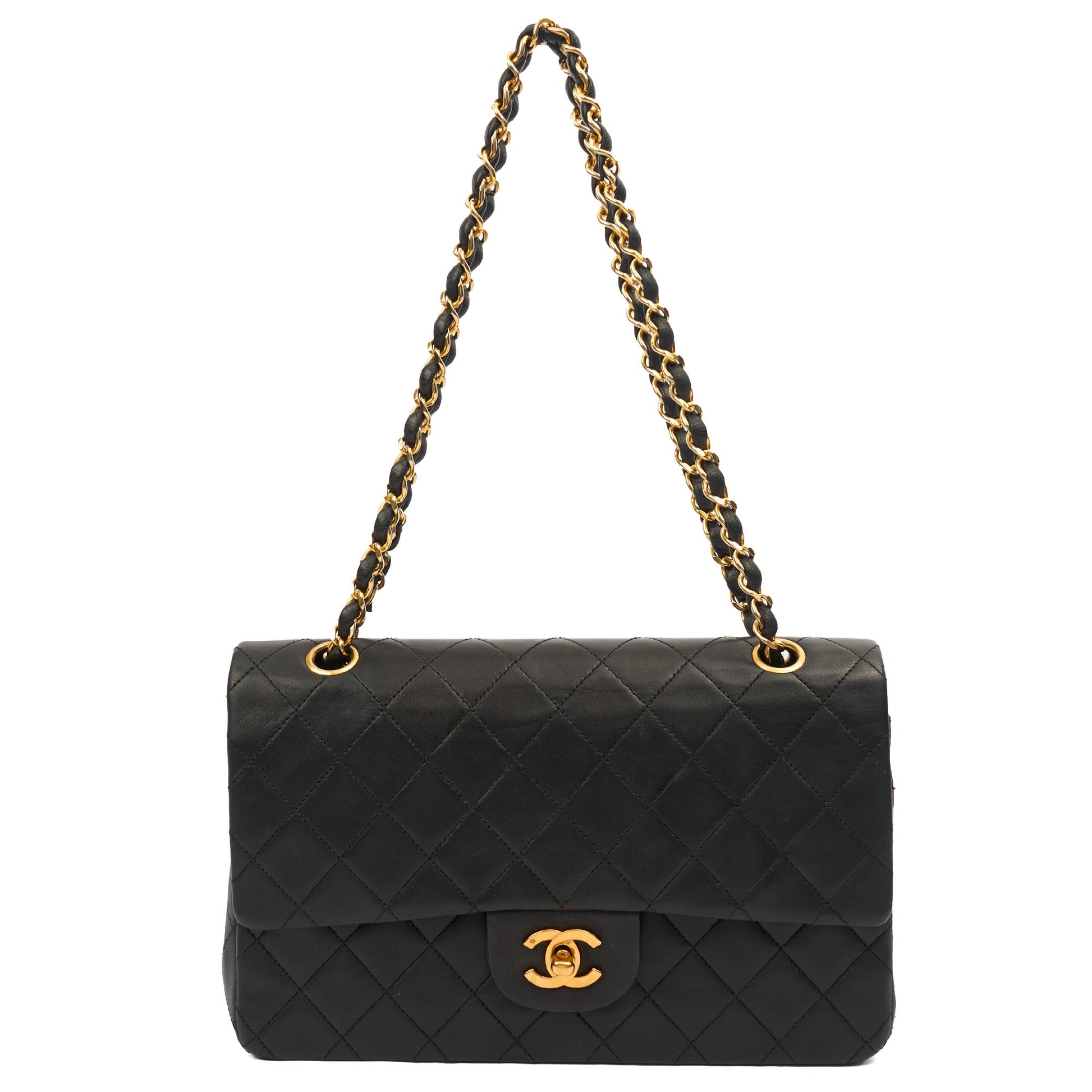 Chanel Shoulder Bag Classic Double Flap - Medium in Black, Lambskin Leather — Alternate View 15