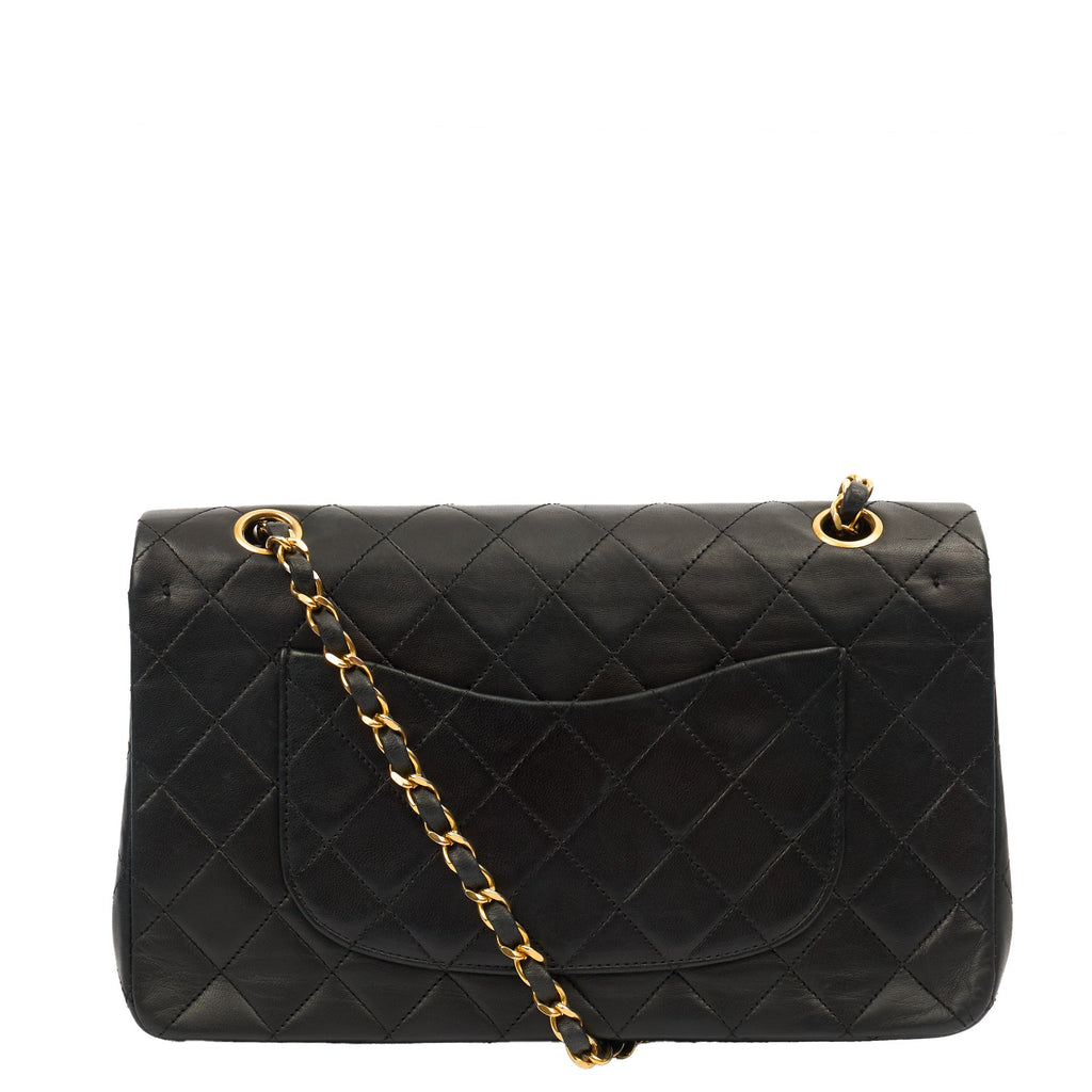 Chanel Shoulder Bag Classic Double Flap - Medium in Black, Lambskin Leather — Alternate View 22