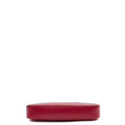 Louis Vuitton Mini Bag Pochette in Red, Epi Leather — Top View