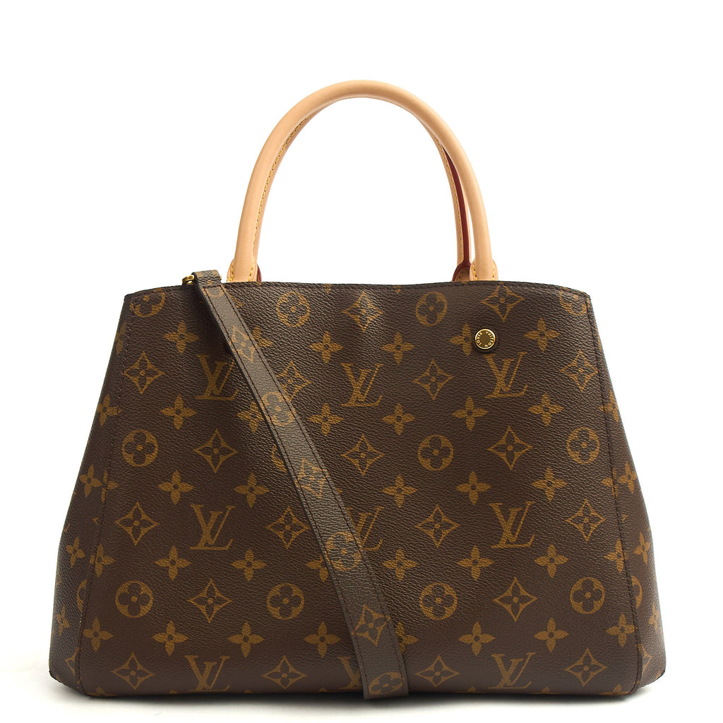 Louis Vuitton Top Handle Montaigne MM in Monogram, Empreinte Leather — Alternate View 9