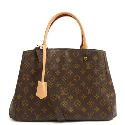 Louis Vuitton Top Handle Montaigne MM in Monogram, Empreinte Leather — Alternate View 7
