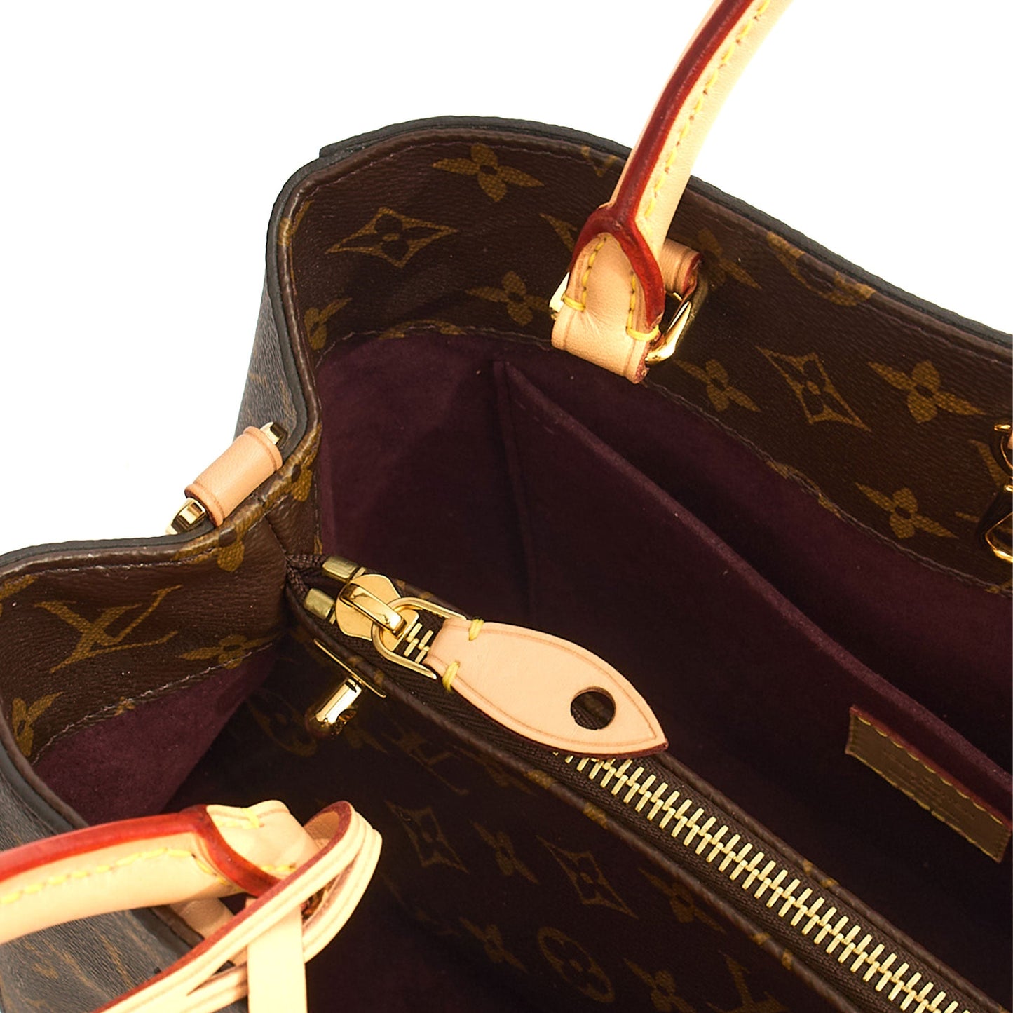 Louis Vuitton Top Handle Montaigne MM in Monogram, Empreinte Leather — Alternate View 11