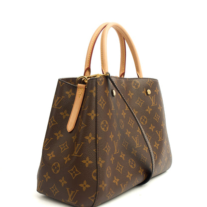 Louis Vuitton Top Handle Montaigne MM in Monogram, Empreinte Leather — Alternate View 8