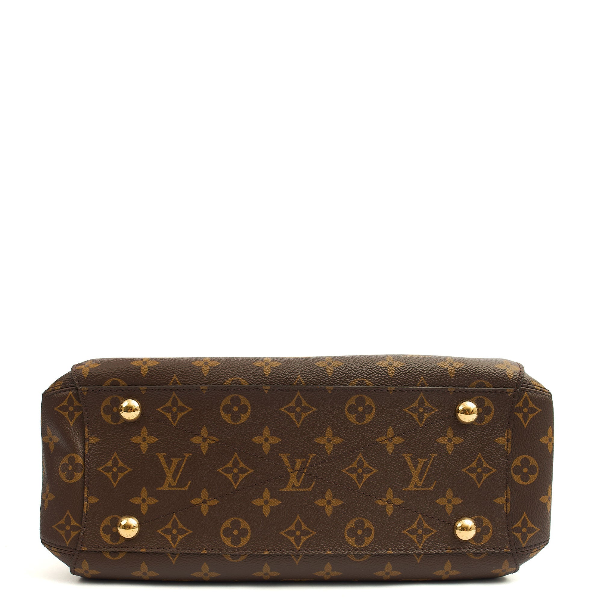 Louis Vuitton Top Handle Montaigne MM in Monogram, Empreinte Leather — Top View