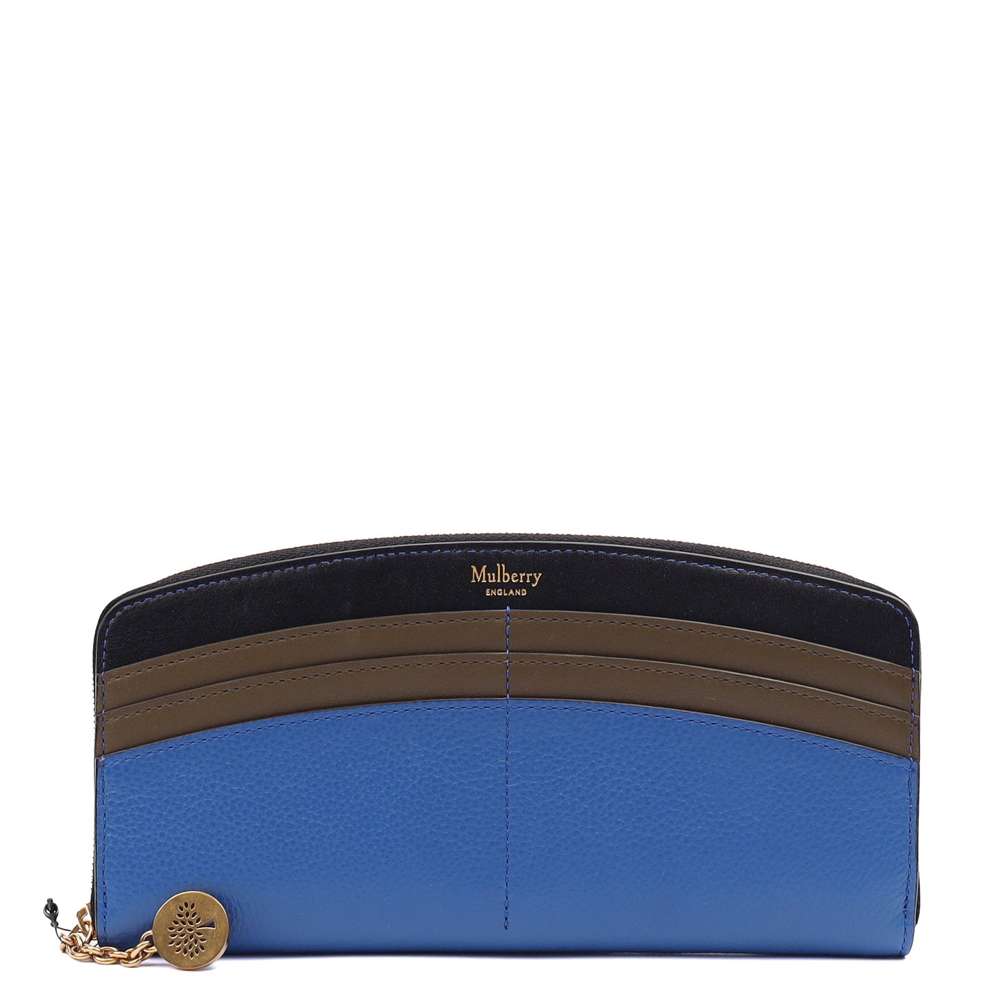 Mulberry Purse Wallet in Porcelain Blue, Leather — Front View