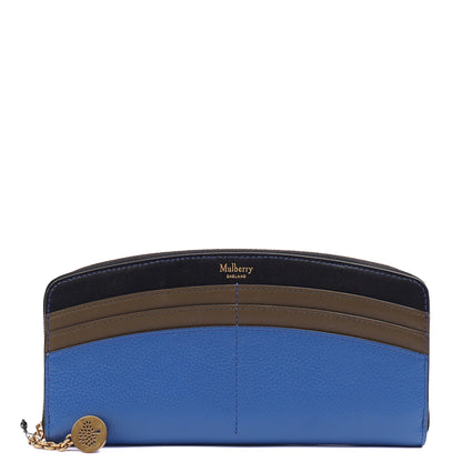 Mulberry Purse Wallet in Porcelain Blue, Leather — Front View