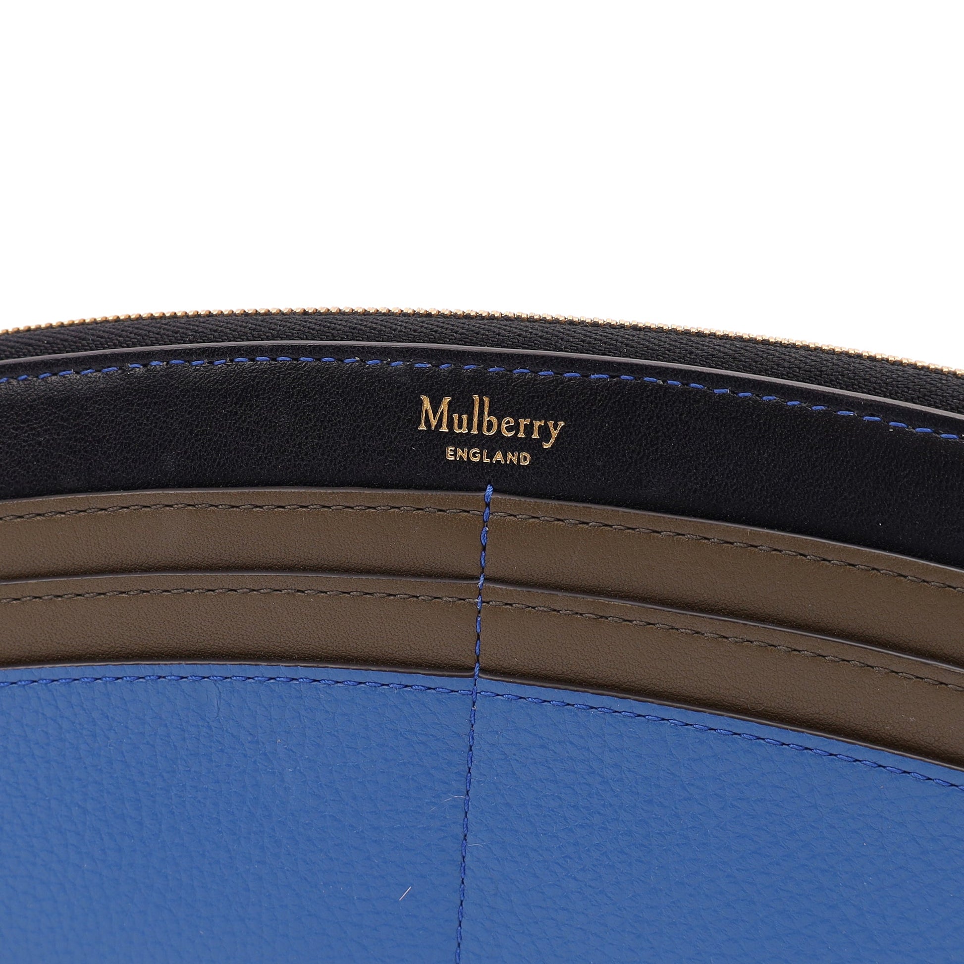 Mulberry Purse Wallet in Porcelain Blue, Leather — Detail View