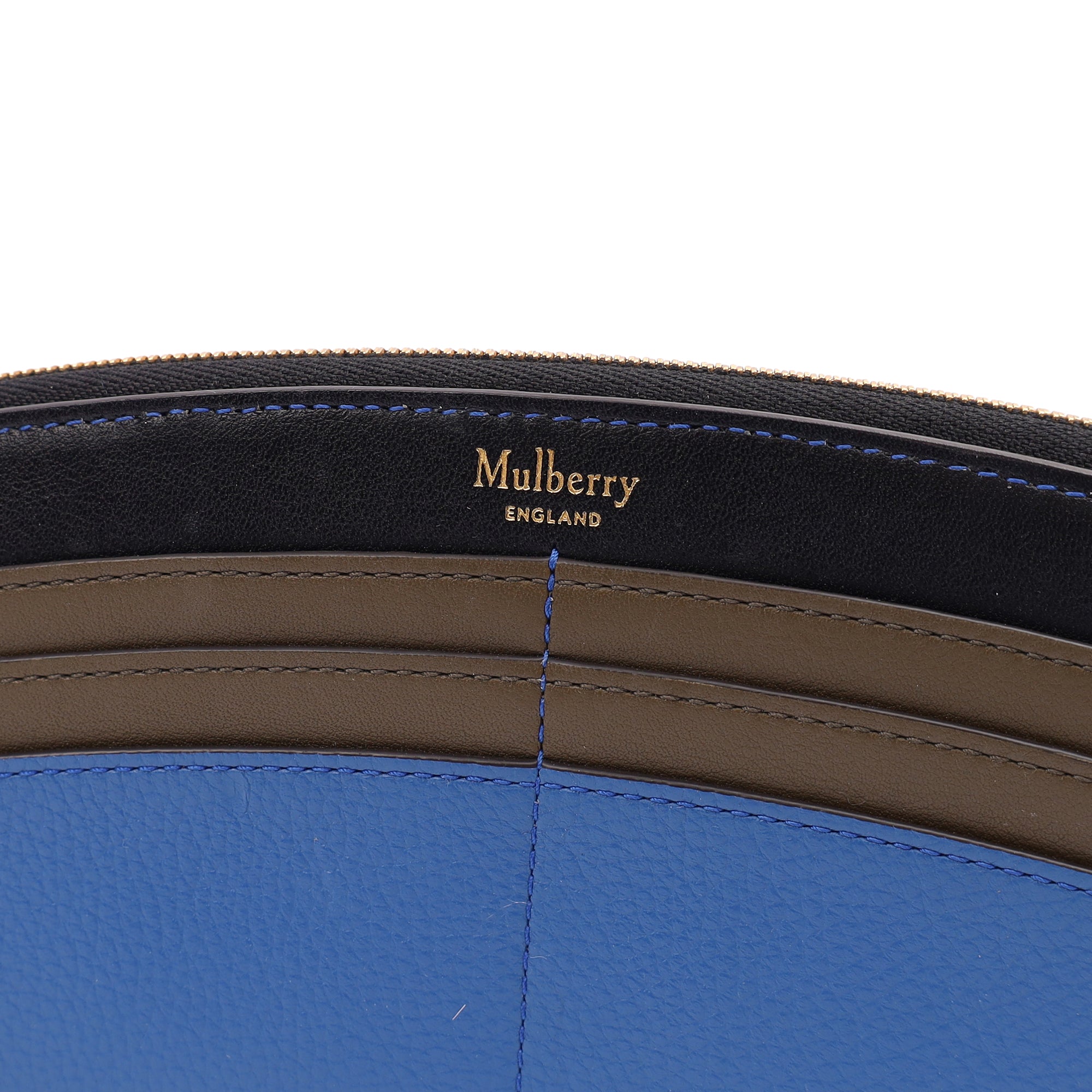 Mulberry Purse Wallet in Porcelain Blue, Leather — Detail View