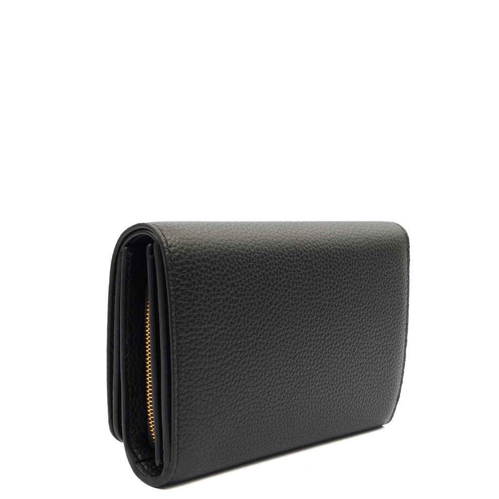 Mulberry Wallet Wallet in Black, Leather — Side View