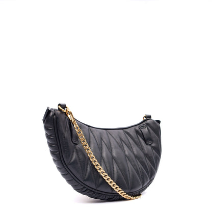 Miu Miu Cross Body Belt Bag in Black, Leather — Alternate View 9