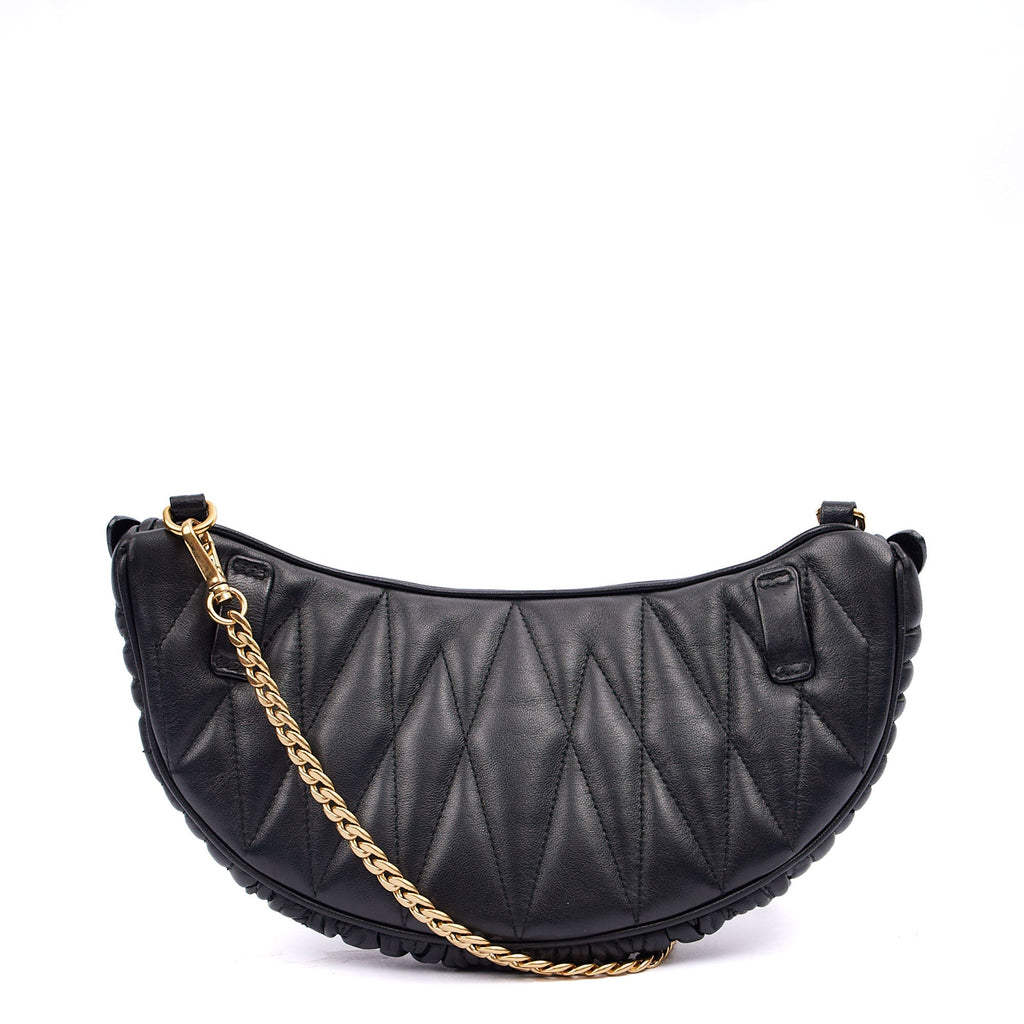 Miu Miu Cross Body Belt Bag in Black, Leather — Alternate View 10
