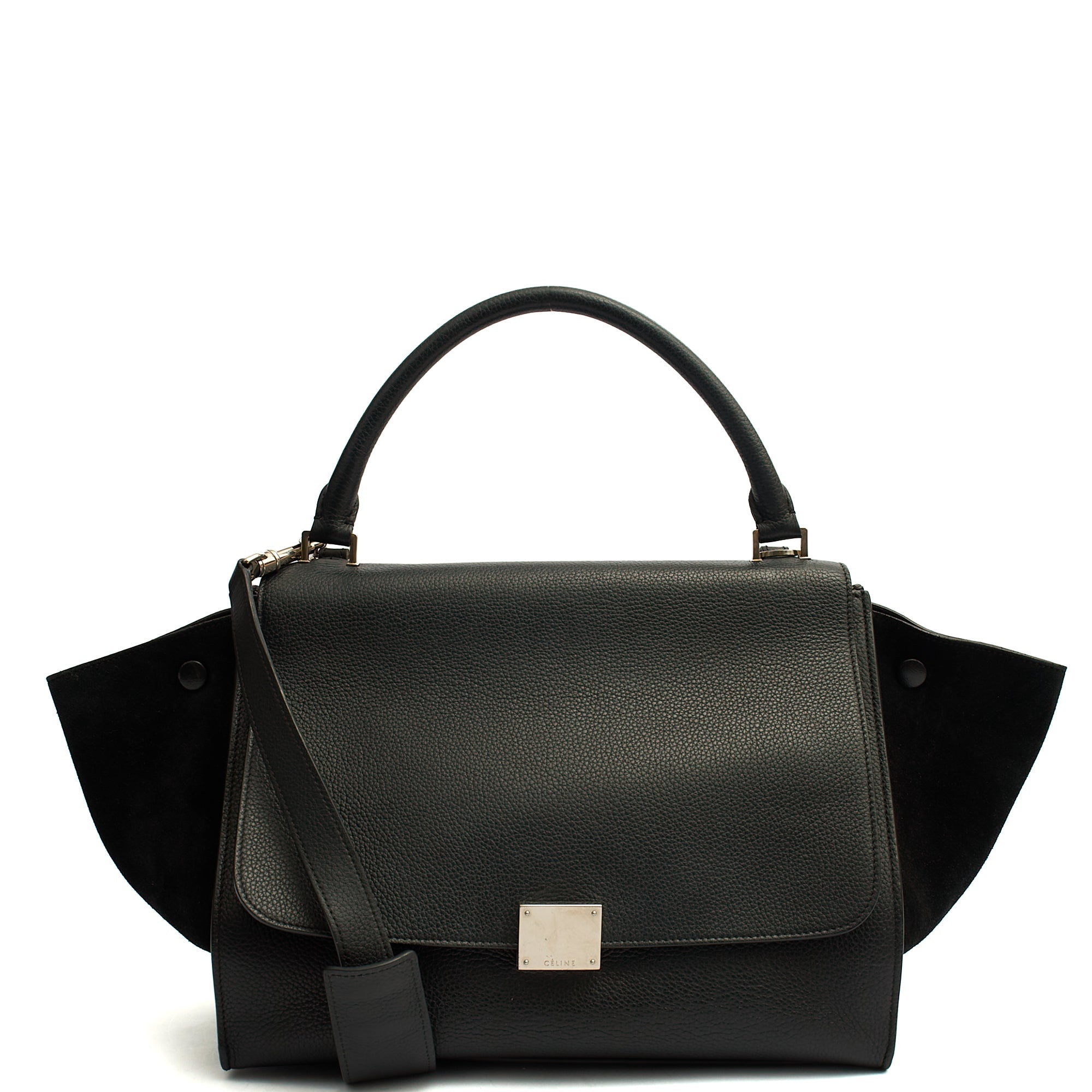 Celine Tote Trapeze - Small in Black, Box Calfskin — Alternate View 7