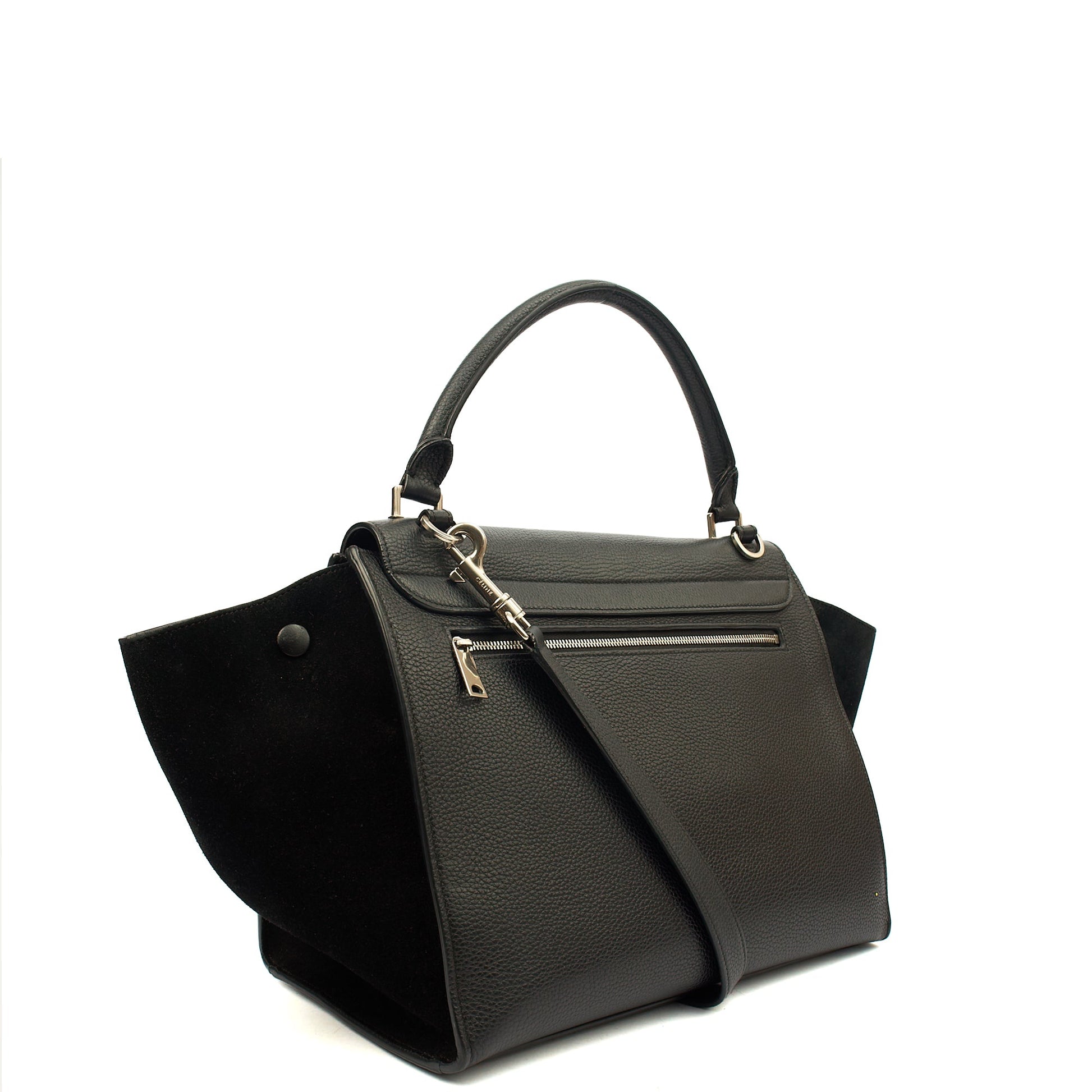 Celine Tote Trapeze - Small in Black, Box Calfskin — Alternate View 8