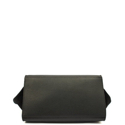 Celine Tote Trapeze - Small in Black, Box Calfskin — Top View