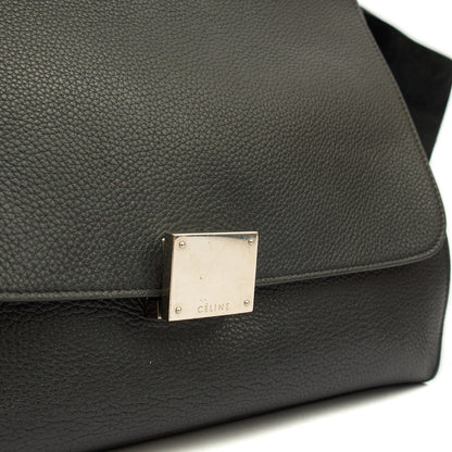 Celine Tote Trapeze - Small in Black, Box Calfskin — Lifestyle View