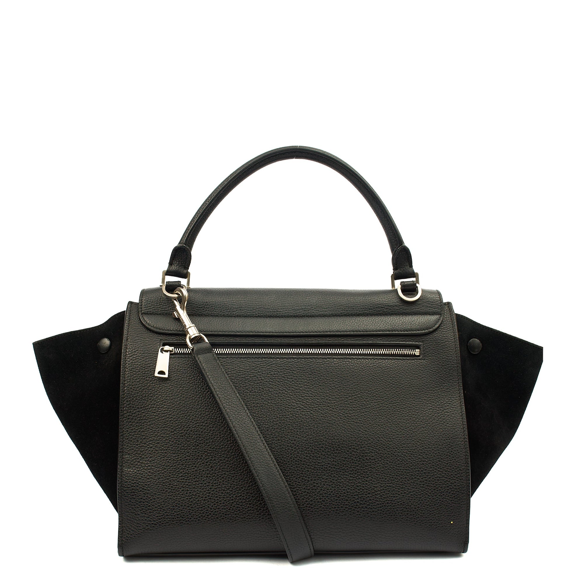 Celine Tote Trapeze - Small in Black, Box Calfskin — Alternate View 9
