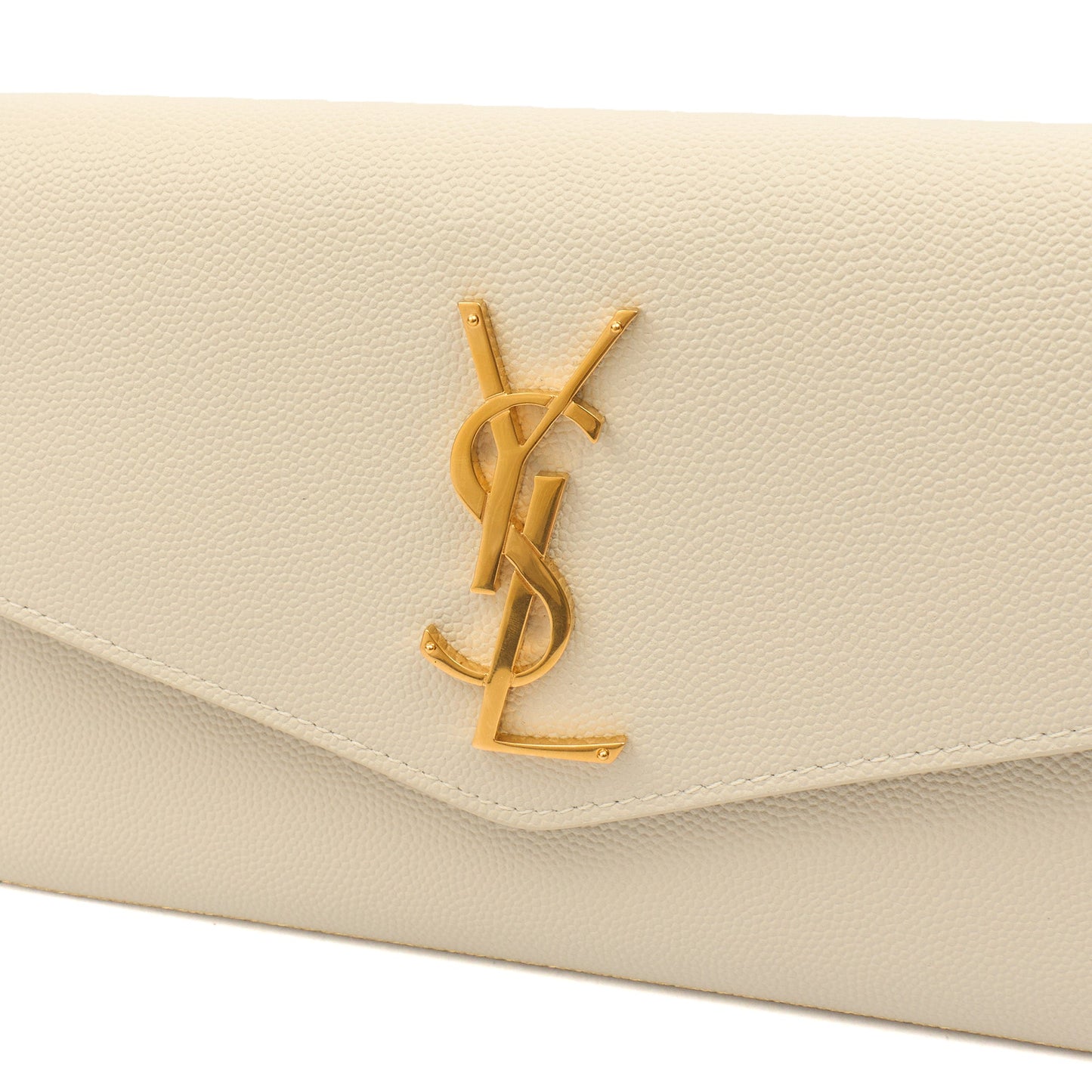 Saint Laurent Cross Body Envelope Chain Wallet in Cream, Leather — Alternate View 14