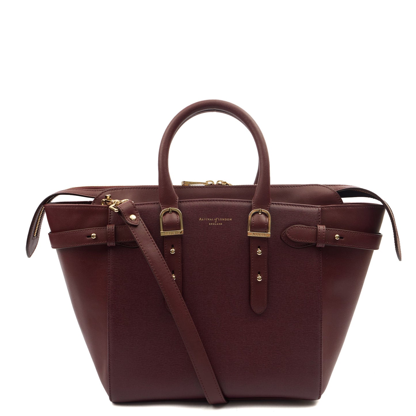 Aspinal of London Tote London Tote- Large in Red, Leather — Front View
