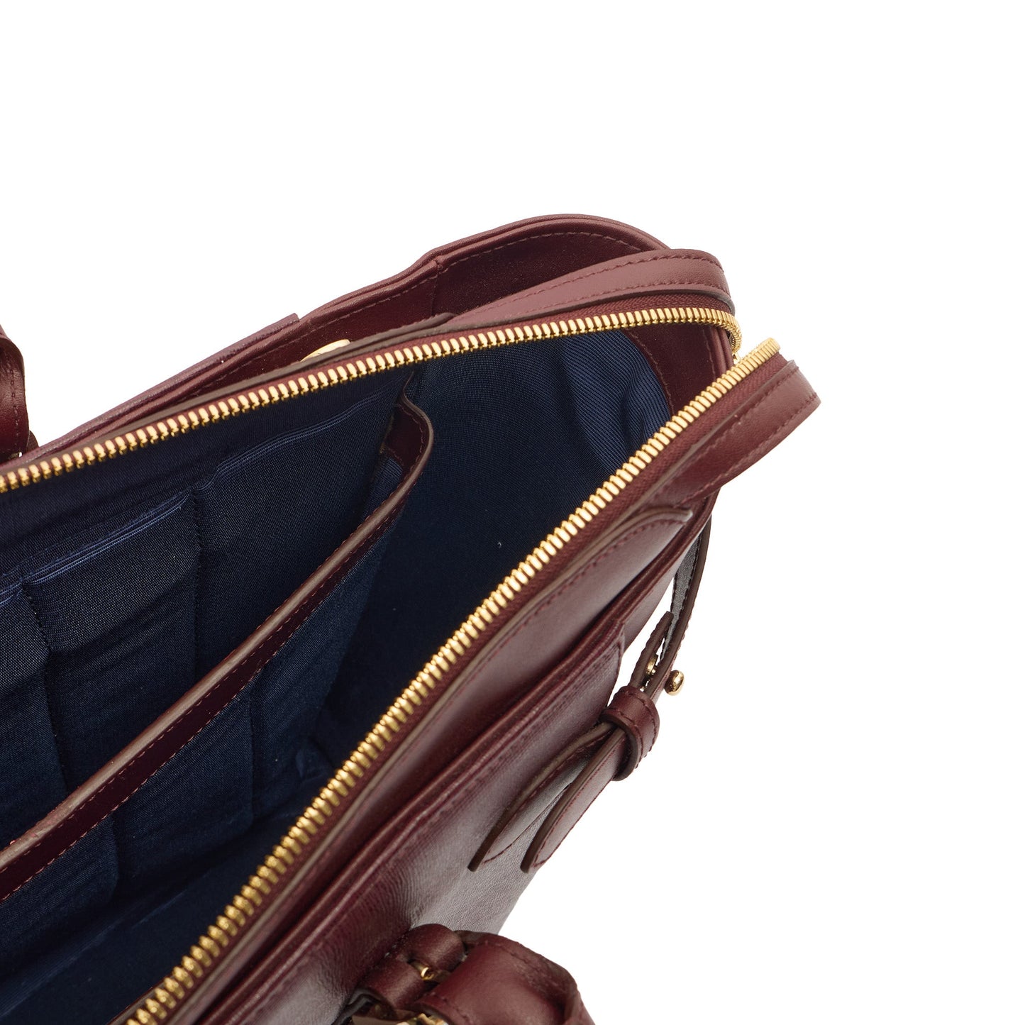Aspinal of London Tote London Tote- Large in Red, Leather — Detail View