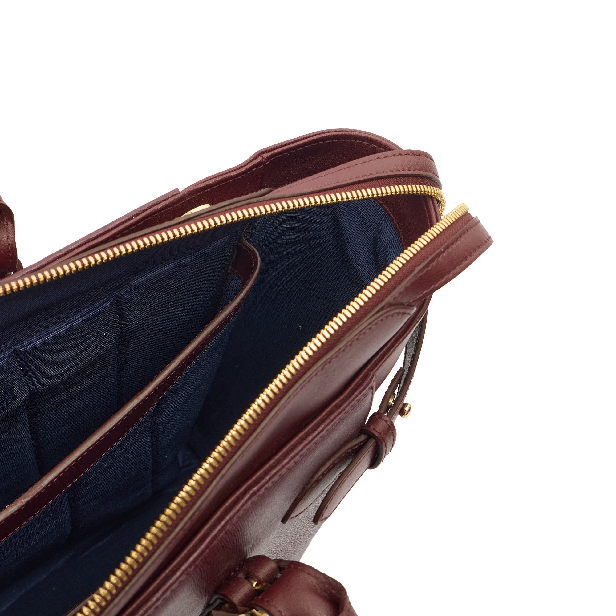 Aspinal of London Tote London Tote- Large in Red, Leather — Detail View