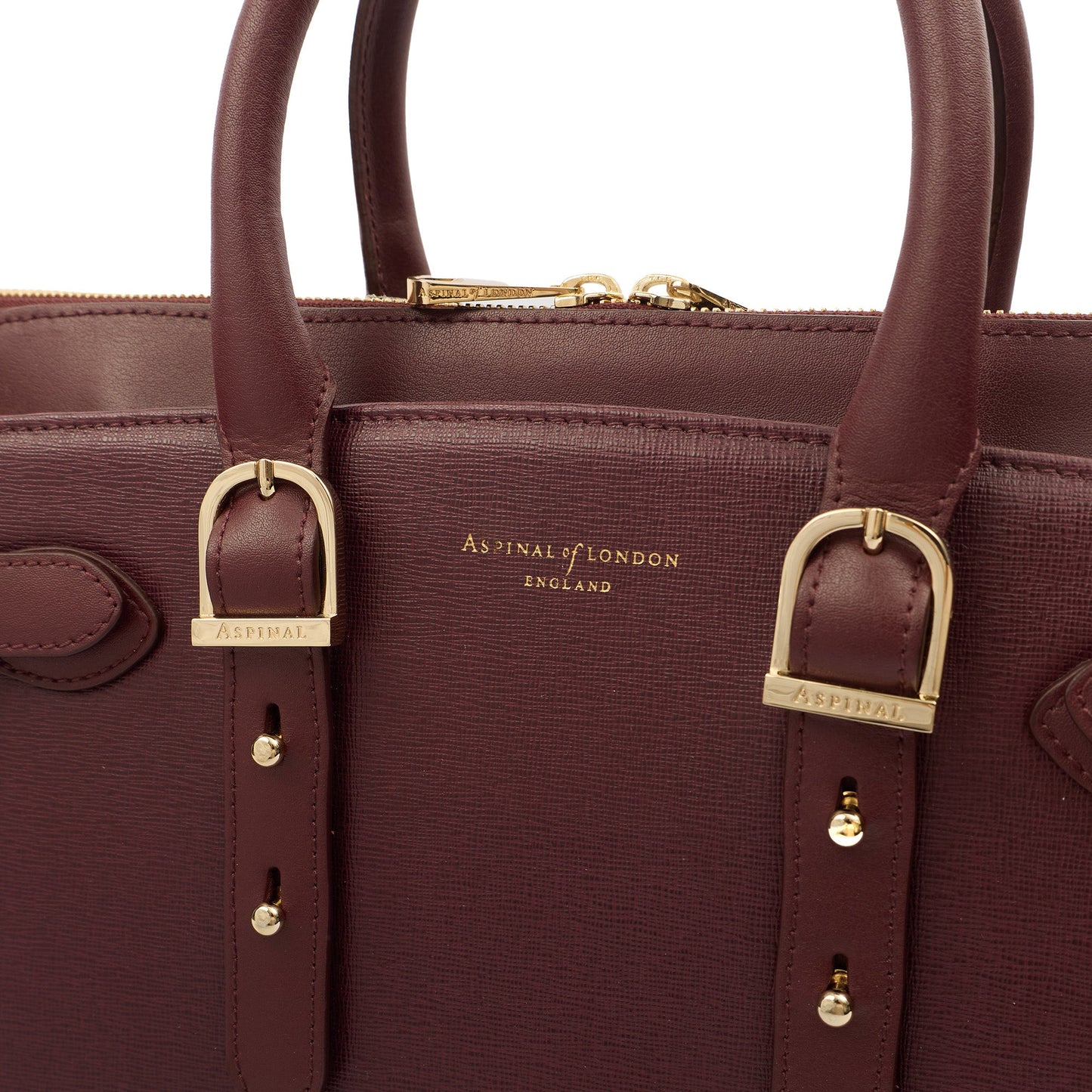 Aspinal of London Tote London Tote- Large in Red, Leather — Lifestyle View